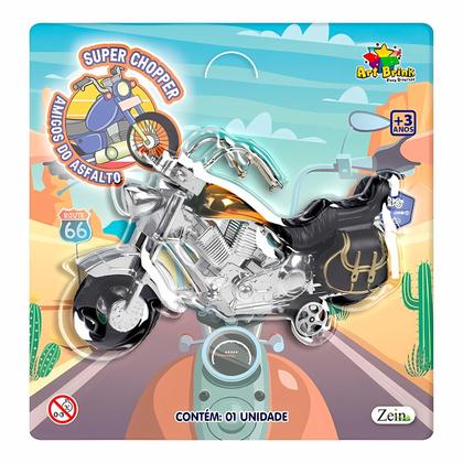 Imagem de Mini Moto Chopper Brinquedo Infantil E Colecionável Custom Harley Com Fricção 11 Cm