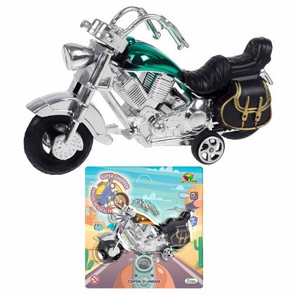 Imagem de Mini Moto Chopper Brinquedo Infantil E Colecionável Custom Harley Com Fricção 11 Cm