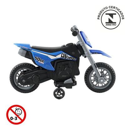 Imagem de Mini Moto Cross Infantil Elétrica 6V Recarregável Triciclo Criança Azul Bivolt ImportWay BW233AZ