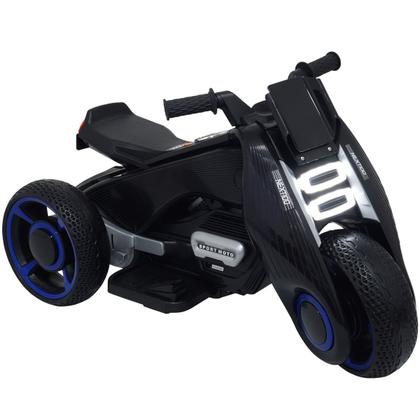 Imagem de Mini Moto Elétrica 6V Triciclo Futurista Criança Infantil Led Som Usb Preto Brinqway Bw-223 Bivolt