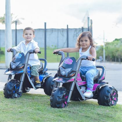 Mini Moto Elétrica Infantil 6v Menino Menina Fox Dark - Biemme