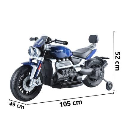 Imagem de Mini Moto Elétrica Infantil 6v Triumph Rocket Azul Custom