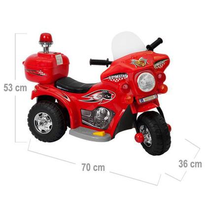 Imagem de Mini Moto Elétrica Infantil Triciclo Criança Bateria Recarregável 6V Importway BW002 Polícia Bivolt