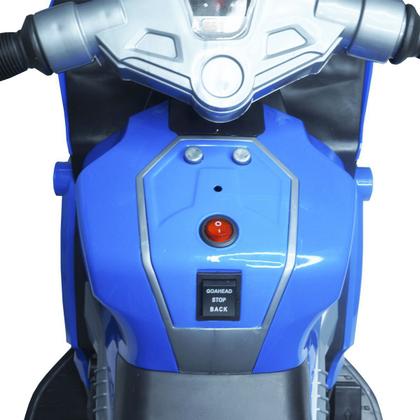 Imagem de Mini Moto Elétrica Triciclo Criança Infantil Azul Bateria 6V Luz Som Importway BW044 Bivolt