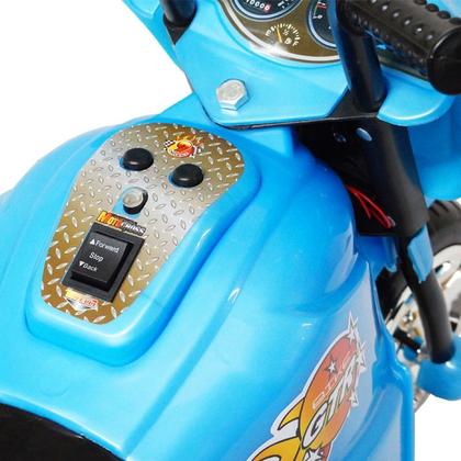 Imagem de Mini Moto Elétrica Triciclo Criança Infantil Bateria 6V Importway BW006 Polícia Luz Som Bivolt