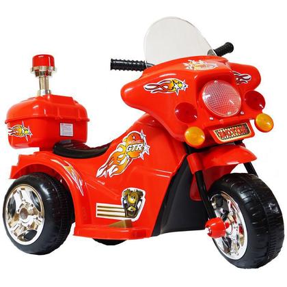 Imagem de Mini Moto Elétrica Triciclo Criança Infantil Bateria 6V Importway BW006 Polícia Luz Som Bivolt