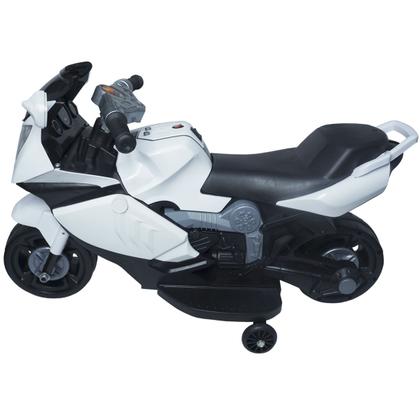 Imagem de Mini Moto Elétrica Triciclo Criança Infantil Branca Bateria 6V Luz Som Importway BW044 Bivolt
