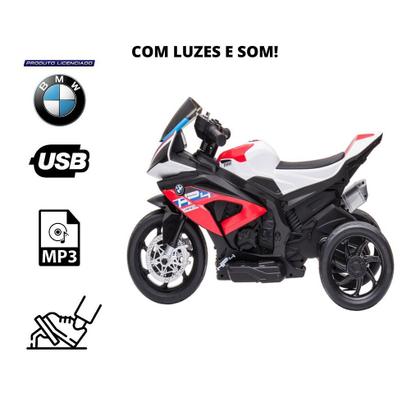 Imagem de Mini Moto Infantil Elétrica 3 Rodas Menino Menina Bateria com Luzes e Sons Interativos