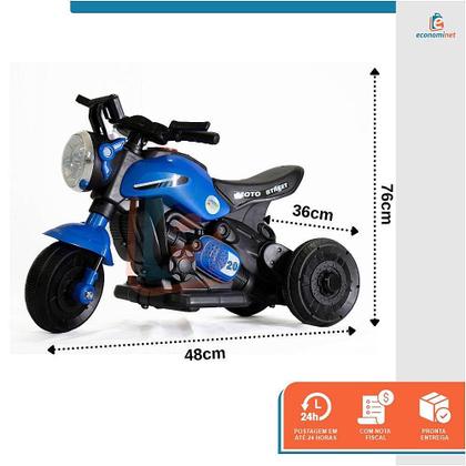 Imagem de Mini Moto Infantil Elétrica 3 Rodas Triciclo Passeio 6v A Bateria Recarregável Até 20 Kg Bivolt Motoca Motocicleta Som E Luzes Dia Das Crianças