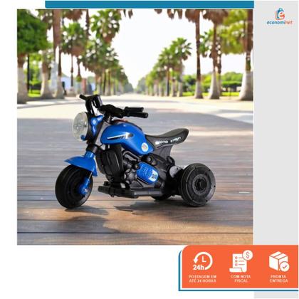 Imagem de Mini Moto Infantil Elétrica 3 Rodas Triciclo Passeio 6v A Bateria Recarregável Até 20 Kg Bivolt Motoca Motocicleta Som E Luzes Dia Das Crianças
