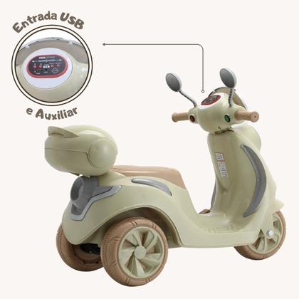 Imagem de Mini Moto Infantil Elétrica Bella Clássica Lambreta 6 volts Luz e Som