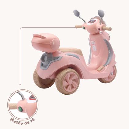 Imagem de Mini Moto Infantil Elétrica Bella Clássica Lambreta 6 volts Luz e Som