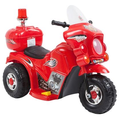 Imagem de Mini Moto Infantil Elétrica Motorizada Motocicleta com Som e Luz Sirene Polícia E Baú