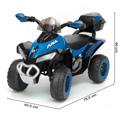 Imagem de Mini Moto Modelo Quadriculo Elétrico Menina E Menino Infantil 6v 4x4 Azul Certificado Inmetro