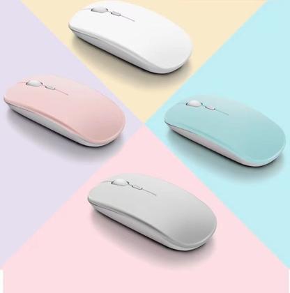 Imagem de Mini mouse sem fio para tablet PC com mouse pad cinza