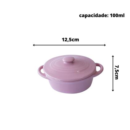 Imagem de Mini panela oval de cerâmica 5.5x8.5x12.5cm