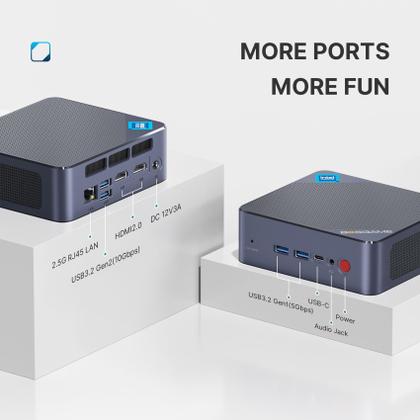 Imagem de Mini PC BOSGAME Linux Intel 12th Alder Lake N95 8 GB/256 GB