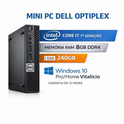 Imagem de Mini Pc Dell Core I7 7 Geração RAM 8gb SSD240GB Win10