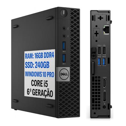 Mini Pc Dell Optiplex Core I7 7 16gb 240gb Ssd Ddr4 W11 - CPU