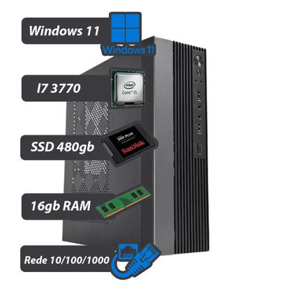 Imagem de Mini Pc Desktop Computador Sbls Informatica Micro Cpu Intel I7 3770, Ssd 480gb, 16gb Win11 Pacote Office