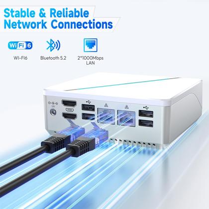 Mini PC LIMYEE N100 - Intel 12ª Geração, 16GB DDR5, 512GB