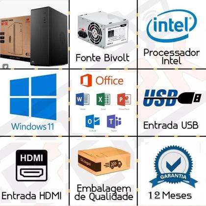 Imagem de Mini Pc slim Intel Core I5 6500 6ª geração ram 16gb ddr4 ssd 240gb m.2 nvme windows 11