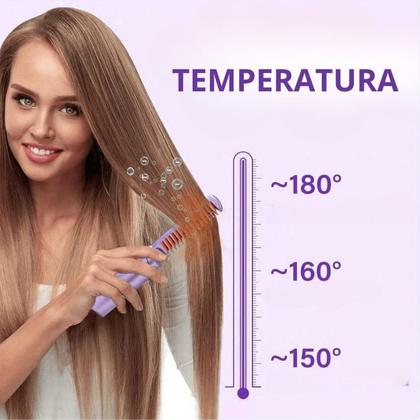 Imagem de Mini Pente Alisador de Cabelos Portatil S Fio Recarregavel