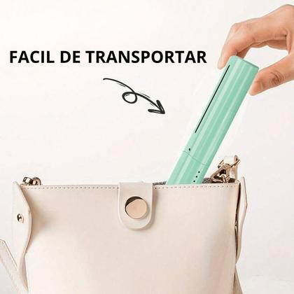 Imagem de Mini Pente Alisador de Cabelos Portatil S Fio Recarregavel