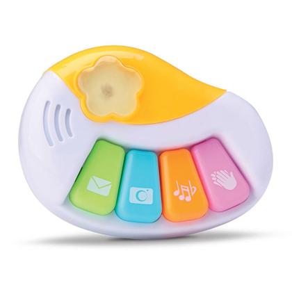 Imagem de Mini Piano Brinquedo Pianinho De Bebê Musica Com Luz - Bee Toys