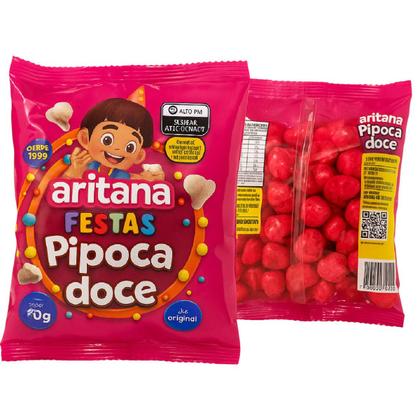 Imagem de Mini Pipoca Doce c/ 100 unidades 10gr Aritana Festa junina