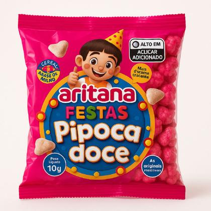 Imagem de Mini Pipoca Doce c/ 150 unidades 10gr Aritana Festa junina