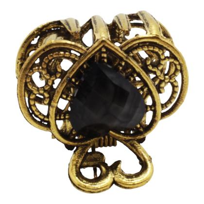 Imagem de Mini Piranha Metal Dourado Ouro Com Pedra Colorido De Coração Resistente Predendores Presilha De Cabelo E Penteados