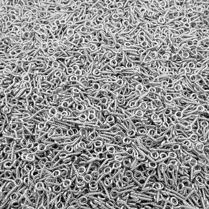 Imagem de Mini Pitão 9mm Rosqueável Em Níquel Prata Para Bijus Com 500 Unidades