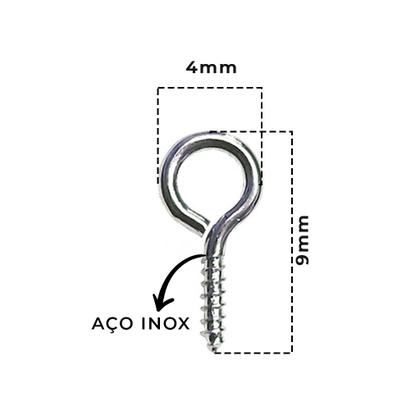 Imagem de Mini Pitão Rosqueavel Bijuterias Artesanato 09x4mm 100 Peças Dourada & Prata