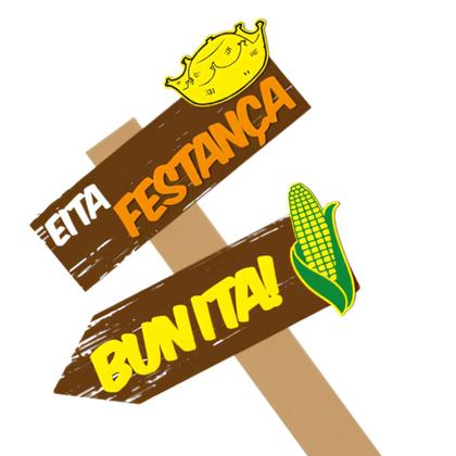 Imagem de Mini Placa De Decoração Eita Festança Bunita