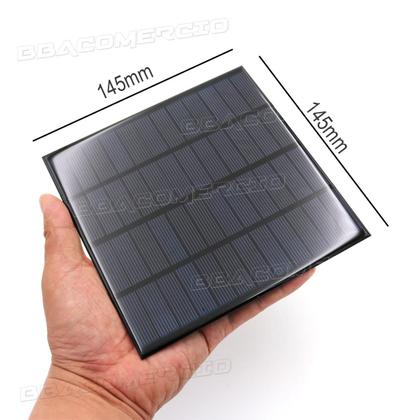 Imagem de Mini Placa Painel Solar Fotovoltaica 12V 3w 250mA 145x145mm