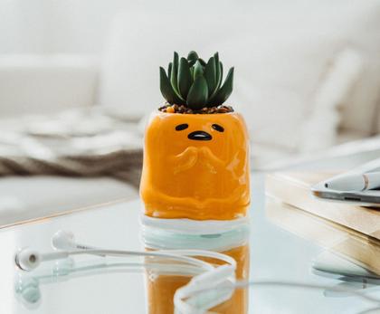 Imagem de Mini plantador de cerâmica Silver Buffalo Sanrio Gudetama 8cm