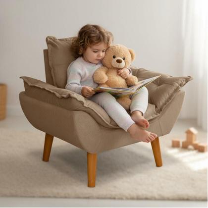 Imagem de Mini Poltrona Infantil Opalinha Estofada com Pés Palito  Conforto e Estilo para Crianças