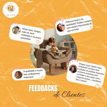 Imagem de Mini Poltrona Infantil Opalinha Estofada com Pés Palito  Conforto e Estilo para Crianças