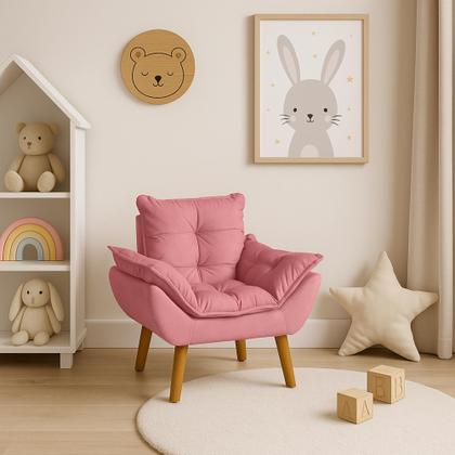Imagem de Mini Poltrona Infantil Opalinha Estofada com Pés Palito  Conforto e Estilo para Crianças