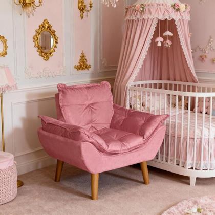 Imagem de Mini Poltrona Infantil Opalinha Estofada com Pés Palito  Conforto e Estilo para Crianças