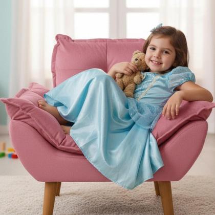 Imagem de Mini Poltrona Infantil Opalinha Estofada com Pés Palito  Conforto e Estilo para Crianças