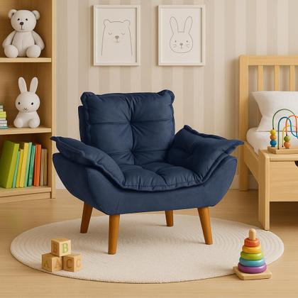Imagem de Mini Poltrona Infantil Opalinha Estofada com Pés Palito  Conforto e Estilo para Crianças