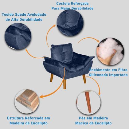 Imagem de Mini Poltrona Infantil Opalinha Estofada com Pés Palito  Conforto e Estilo para Crianças