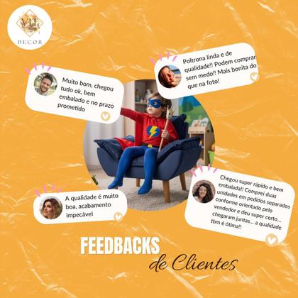 Imagem de Mini Poltrona Infantil Opalinha Estofada com Pés Palito  Conforto e Estilo para Crianças