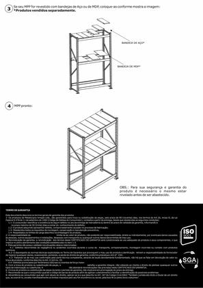 Imagem de Mini Porta Pallet Inicial 250KG Com 3 Longarinas 2,00 X 1,80 X 0,60 Sem Bandeja - ULTRA Móveis