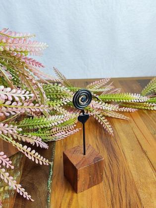 Imagem de Mini Porta Retrato Espiral Madeira e Plástico Lembrancinha