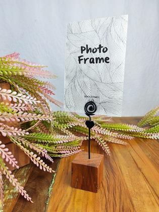 Imagem de Mini Porta Retrato Espiral Madeira e Plástico Lembrancinha