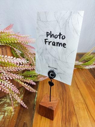 Imagem de Mini Porta Retrato Espiral Madeira e Plástico Lembrancinha