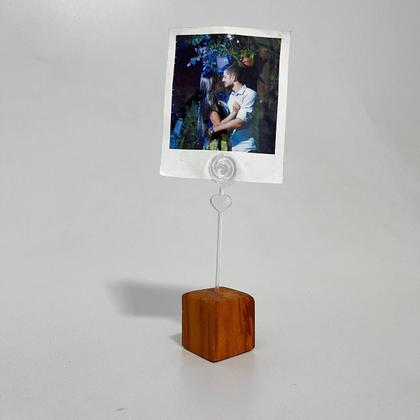 Imagem de Mini Porta Retrato Foto Lembrancinha Madeira Transparente